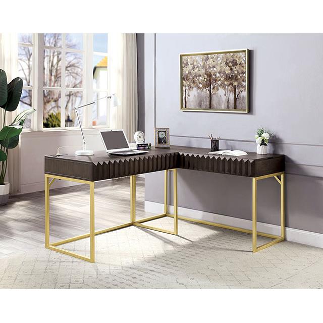  Furniture of America Freiburg CM-DK406WN-PK Corner Desk IMAGE 3