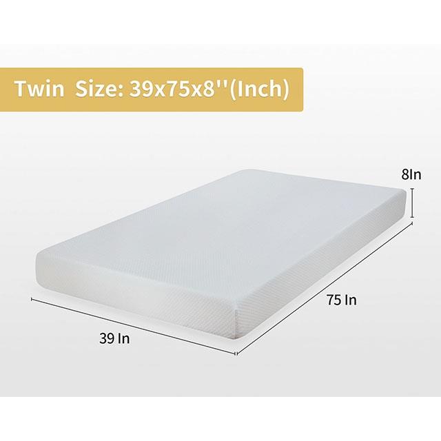  Size_Twin  -- Coreopsis DM520-T 8" Twin Memory Foam Mattress IMAGE 3