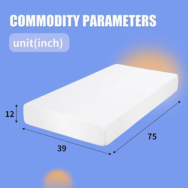  Size_Twin  -- Nasturtium DM540-T 12" Memory Foam Mattress IMAGE 6