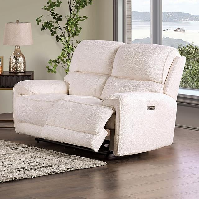  Furniture of America Morcote FM62001BG-LV-PM Power Loveseat IMAGE 1
