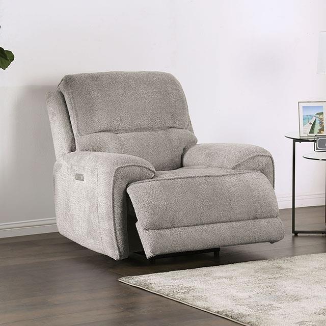  Furniture of America Morcote FM62001LG-CH-PM Power Recliner IMAGE 1