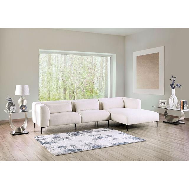  Furniture of America Paderborn FM63002WH-SECT-R Sectional, Right Chaise IMAGE 1