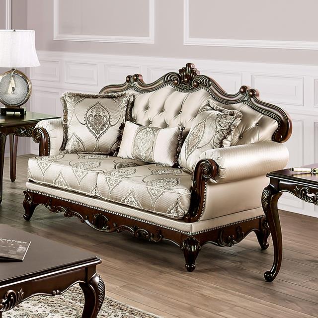  Furniture of America Veracruz FM65002BG-LV Loveseat IMAGE 1