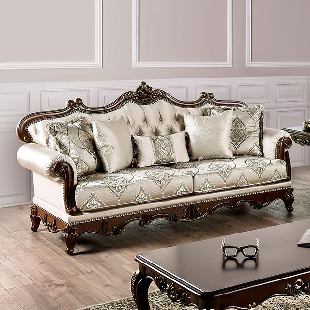  Furniture of America Veracruz FM65002BG-SF Sofa IMAGE 1