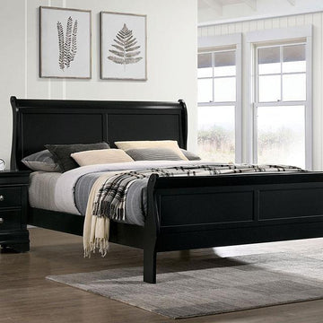  Color_Black  Size_Full  -- Louis Philippe Bed IMAGE 1