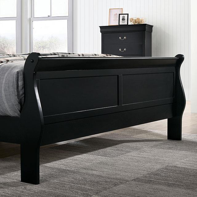  Color_Black  Size_Queen  -- Louis Philippe FM7866BK-Q Queen Bed IMAGE 3