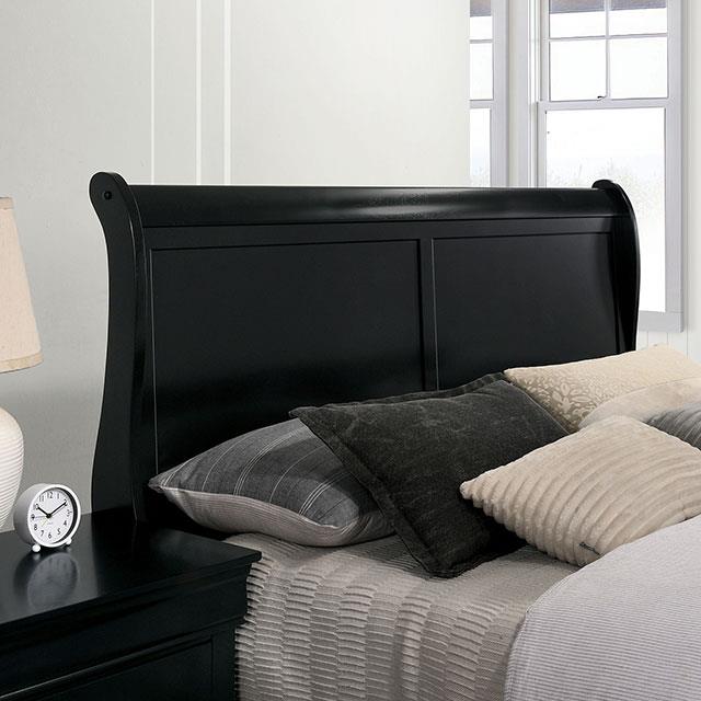  Color_Black  Size_Queen  --  Louis Philippe FM7866BK-Q Queen Bed IMAGE 4