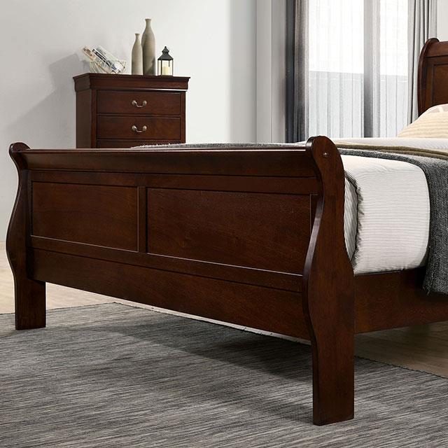  Color_Cherry  Size_Full  --  Louis Philippe FM7866CH-F Full Bed IMAGE 3