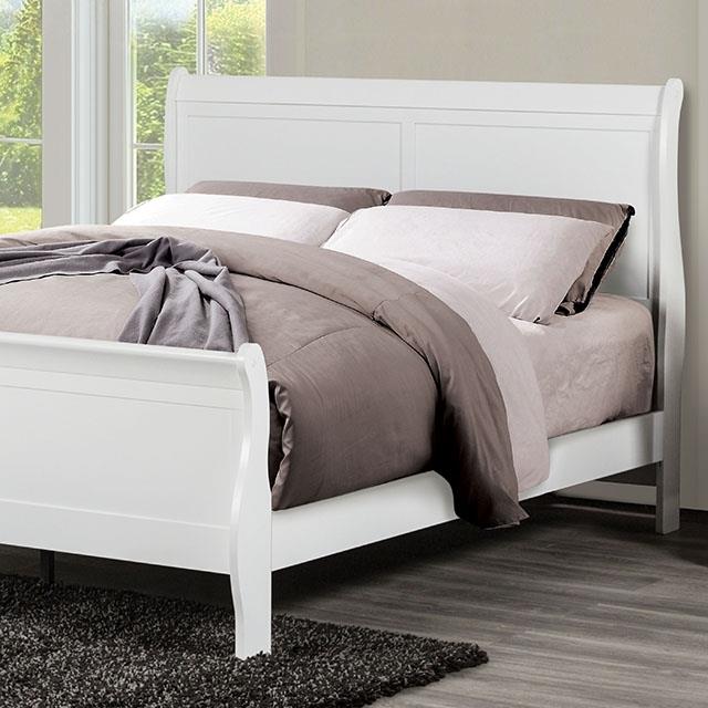  Color_White  Size_Full  -- Louis Philippe FM7866WH-F Full Bed IMAGE 1