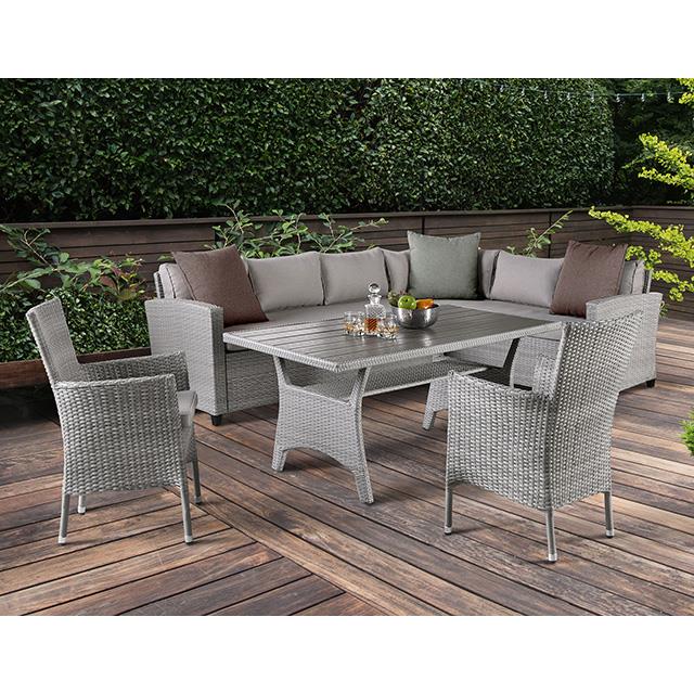 Furniture of America Shonda FM80001GG-SET+2CH 5 pc Patio Dining Set IMAGE 1