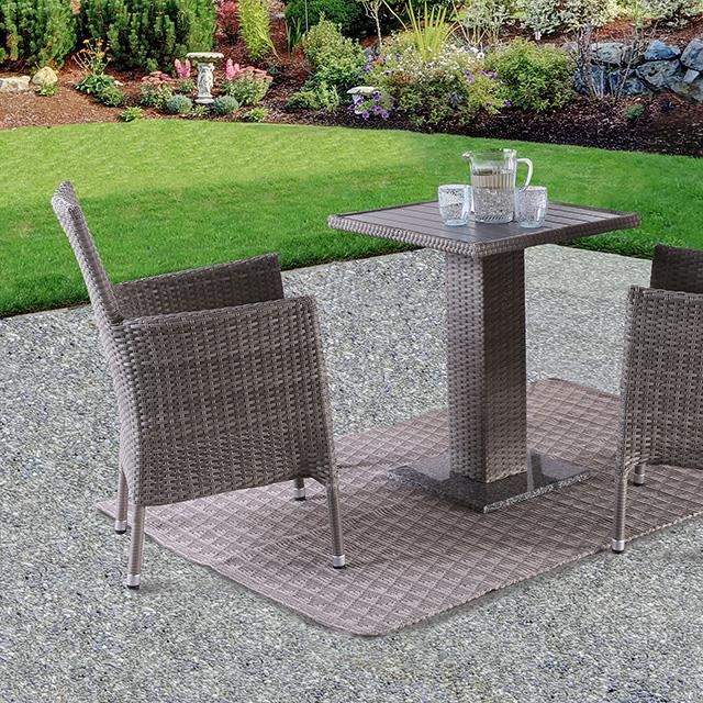  Furniture of America Aminta FM80004GY-3PC-06GY Patio Bistro Set IMAGE 1