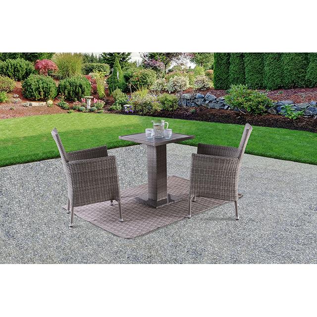  Furniture of America Aminta FM80004GY-3PC-06GY Patio Bistro Set IMAGE 2