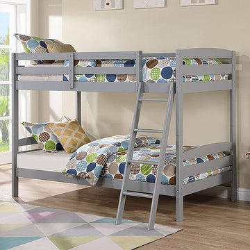  Furniture of America Candice FM-BK002GY Twin/Twin Bunk Bed IMAGE 1