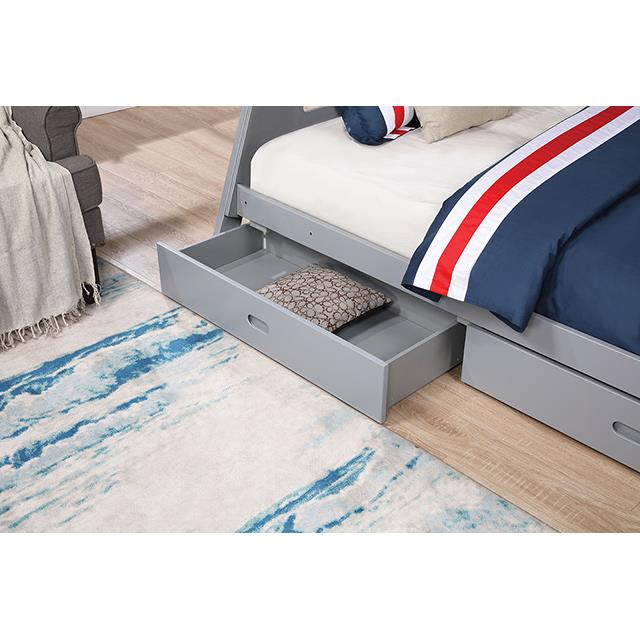  Furniture of America Emilee FM-BK003GY Twin/Full Bunk Bed IMAGE 4