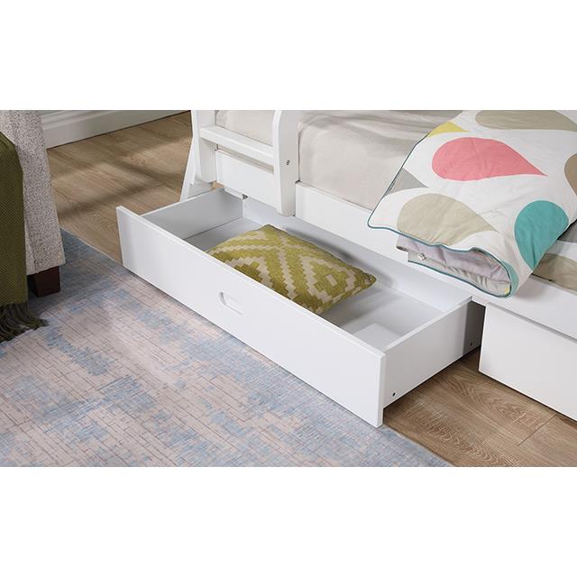  Furniture of America Emilee FM-BK003WH Twin/Full Bunk Bed IMAGE 4