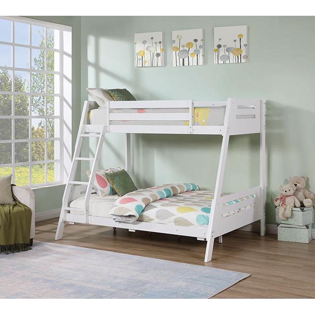  Furniture of America Emilee FM-BK003WH Twin/Full Bunk Bed IMAGE 6
