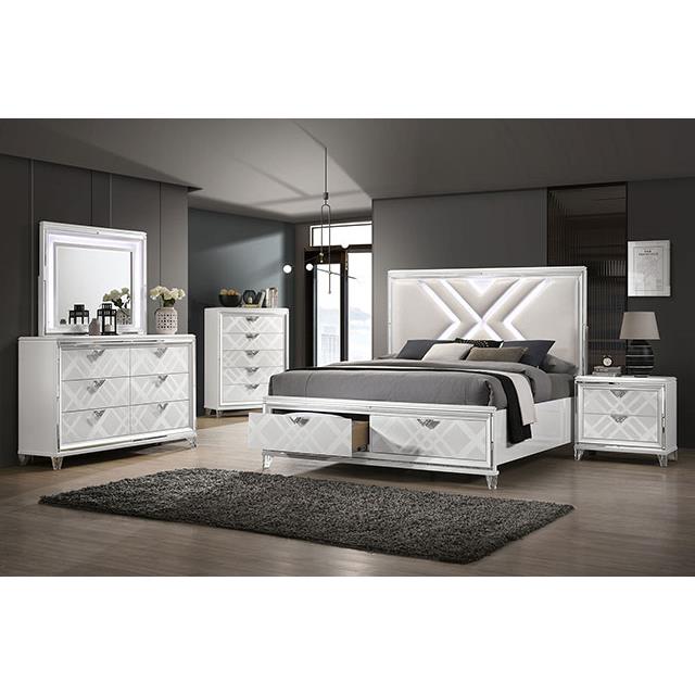  Color_White  Size_California King  -- Emmeline FOA7147WH-CK California King Bed IMAGE 2