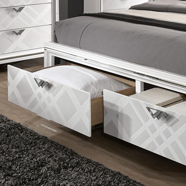  Color_White  Size_King  -- Emmeline FOA7147WH-EK King Bed IMAGE 3