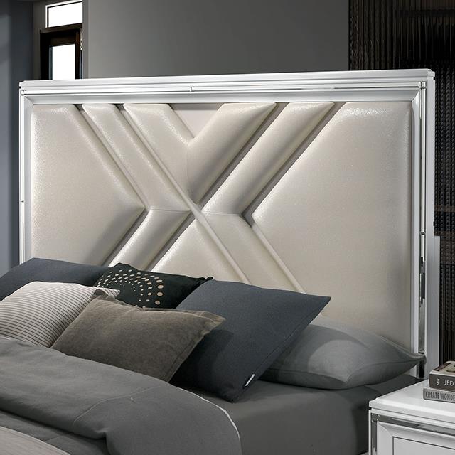  Color_White  Size_King  -- Emmeline FOA7147WH-EK King Bed IMAGE 5