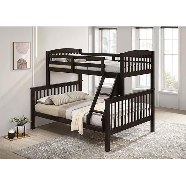  Furniture of America Brookings NX-BK001DB Twin/Full Bunk Bed IMAGE 2