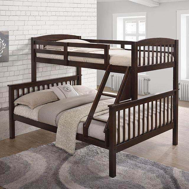  Furniture of America Brookings NX-BK001ML Twin/Full Bunk Bed IMAGE 1