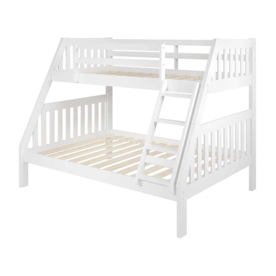  Donco Trading Company Mission 1018-3TFW Twin over Full Bunk Bed - White IMAGE 1