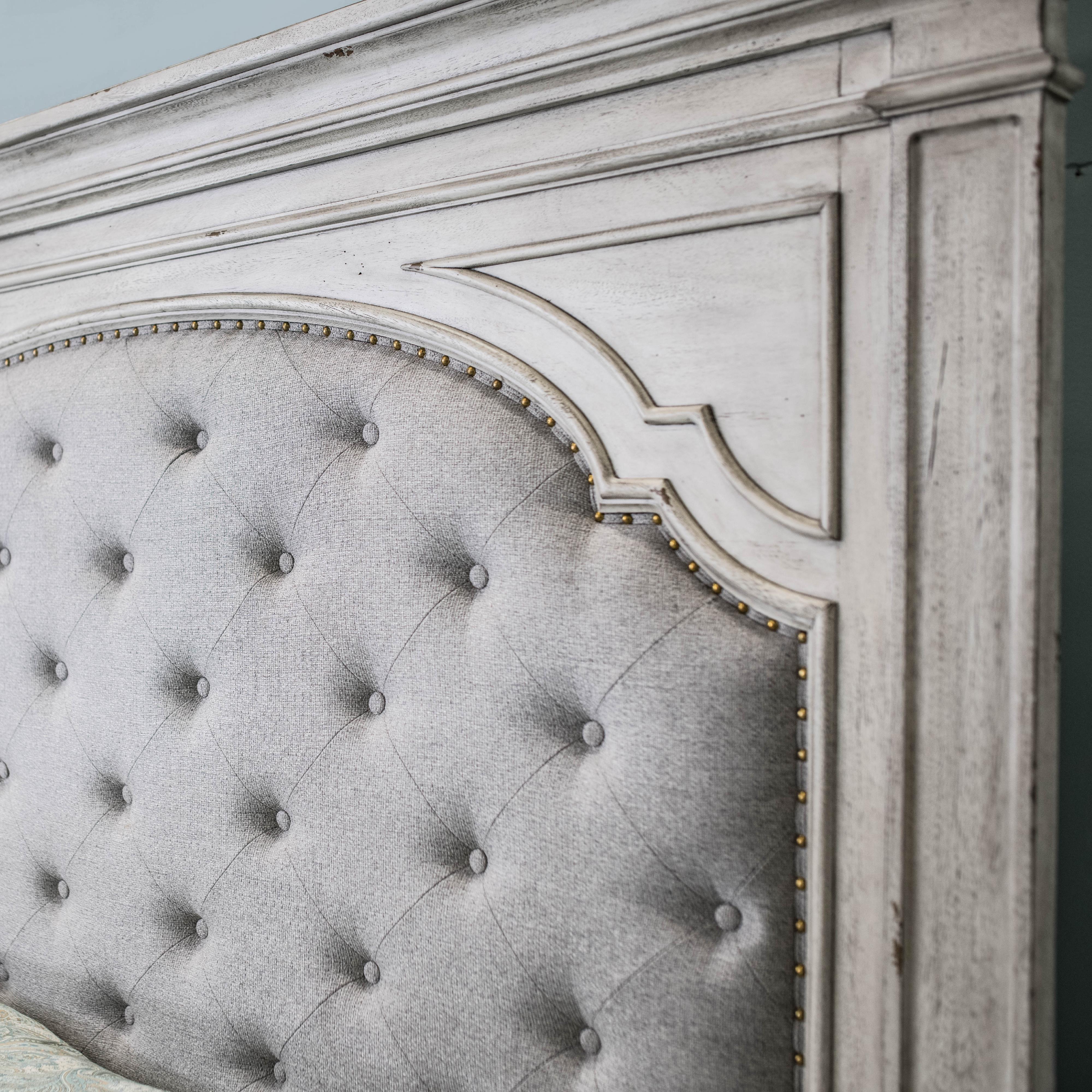  Steve Silver Furniture Highland Park HP900QBW Queen Bed Ivory IMAGE 2
