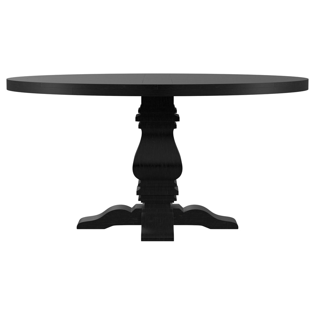  Coaster Furniture Florence 115530 Round 60-inch Pedestal Base Dining Table - Black IMAGE 1