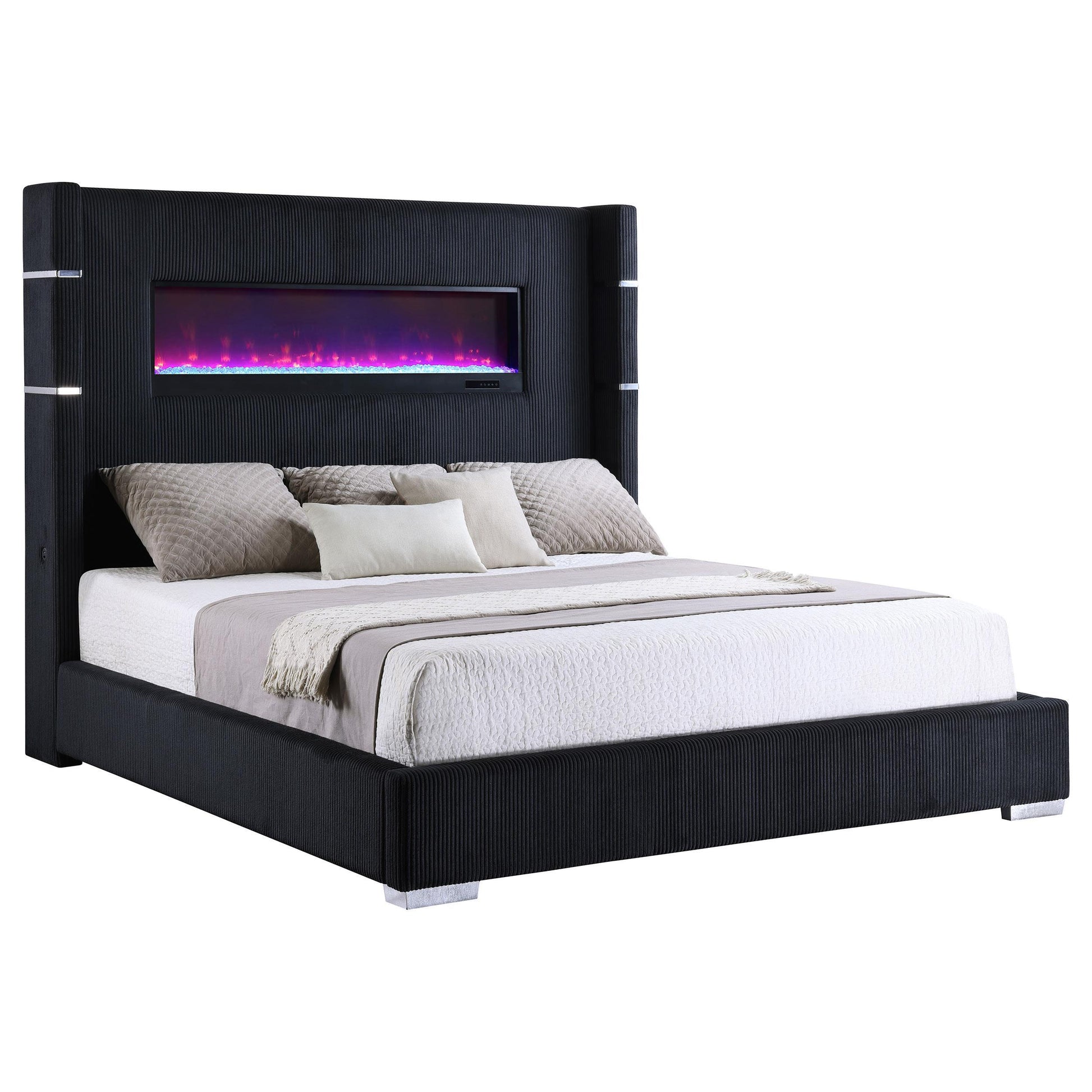  Size_Queen  --  Coaster Furniture Tisdall Upholstered Panel Bed IMAGE 1
