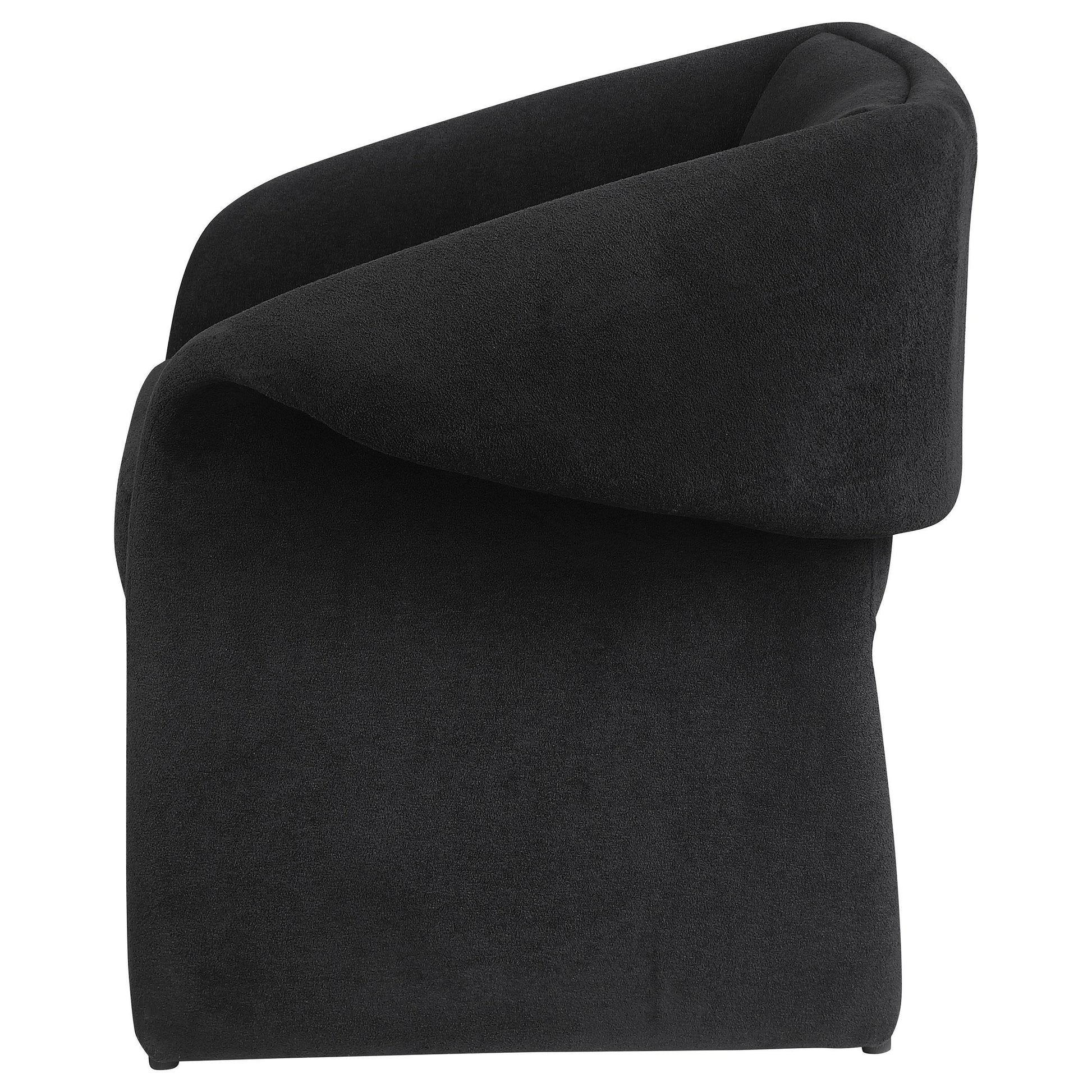  Coaster Furniture Ramsey 907524 Upholstered Sloped Arm Accent Chair - Black IMAGE 5