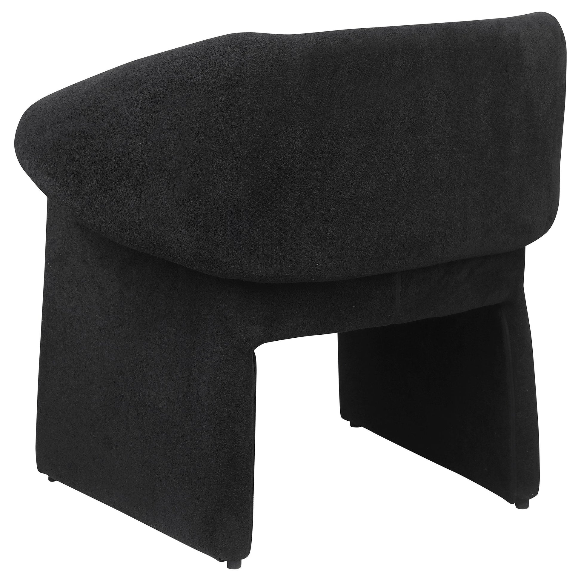  Coaster Furniture Ramsey 907524 Upholstered Sloped Arm Accent Chair - Black IMAGE 6