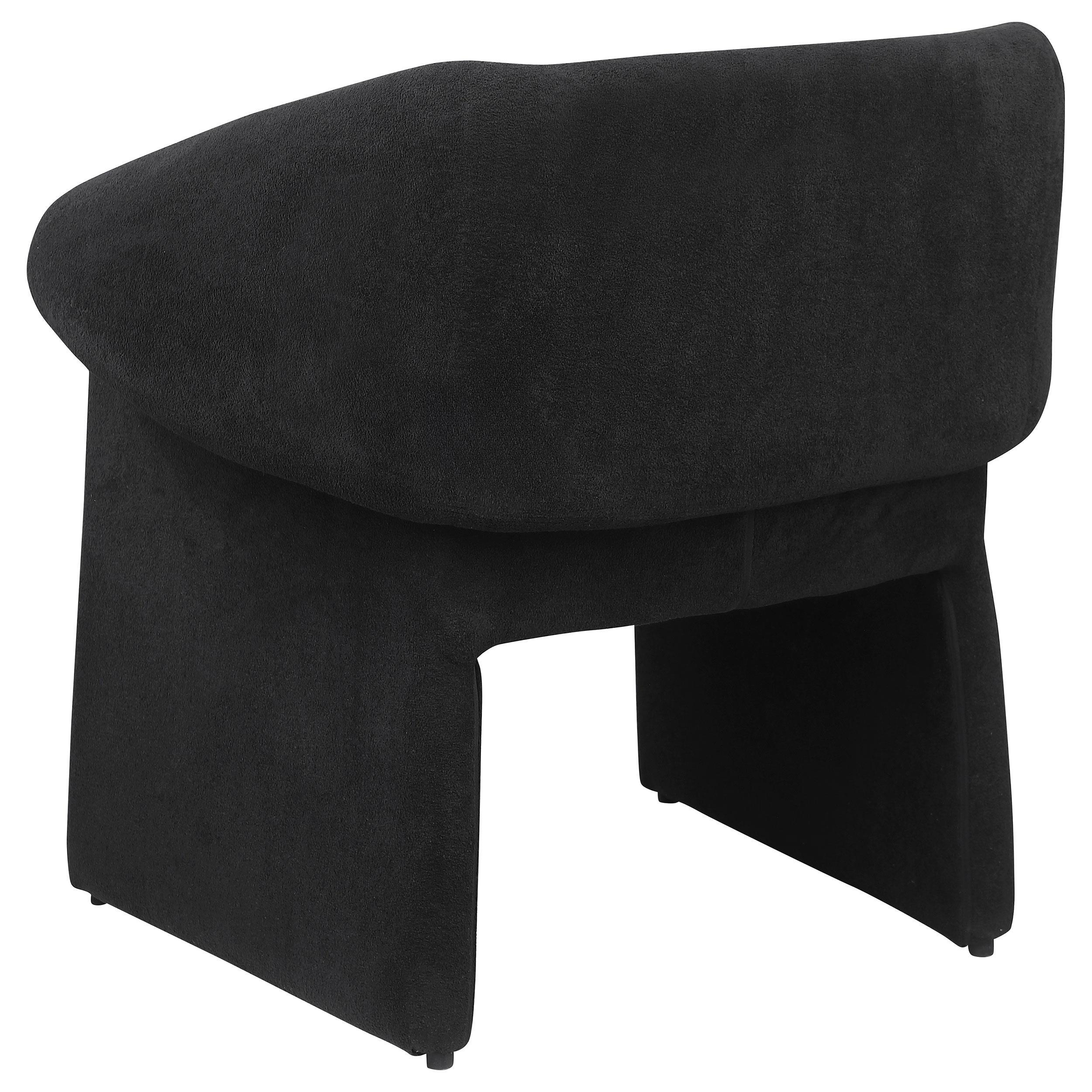  Coaster Furniture Ramsey 907524 Upholstered Sloped Arm Accent Chair - Black IMAGE 6