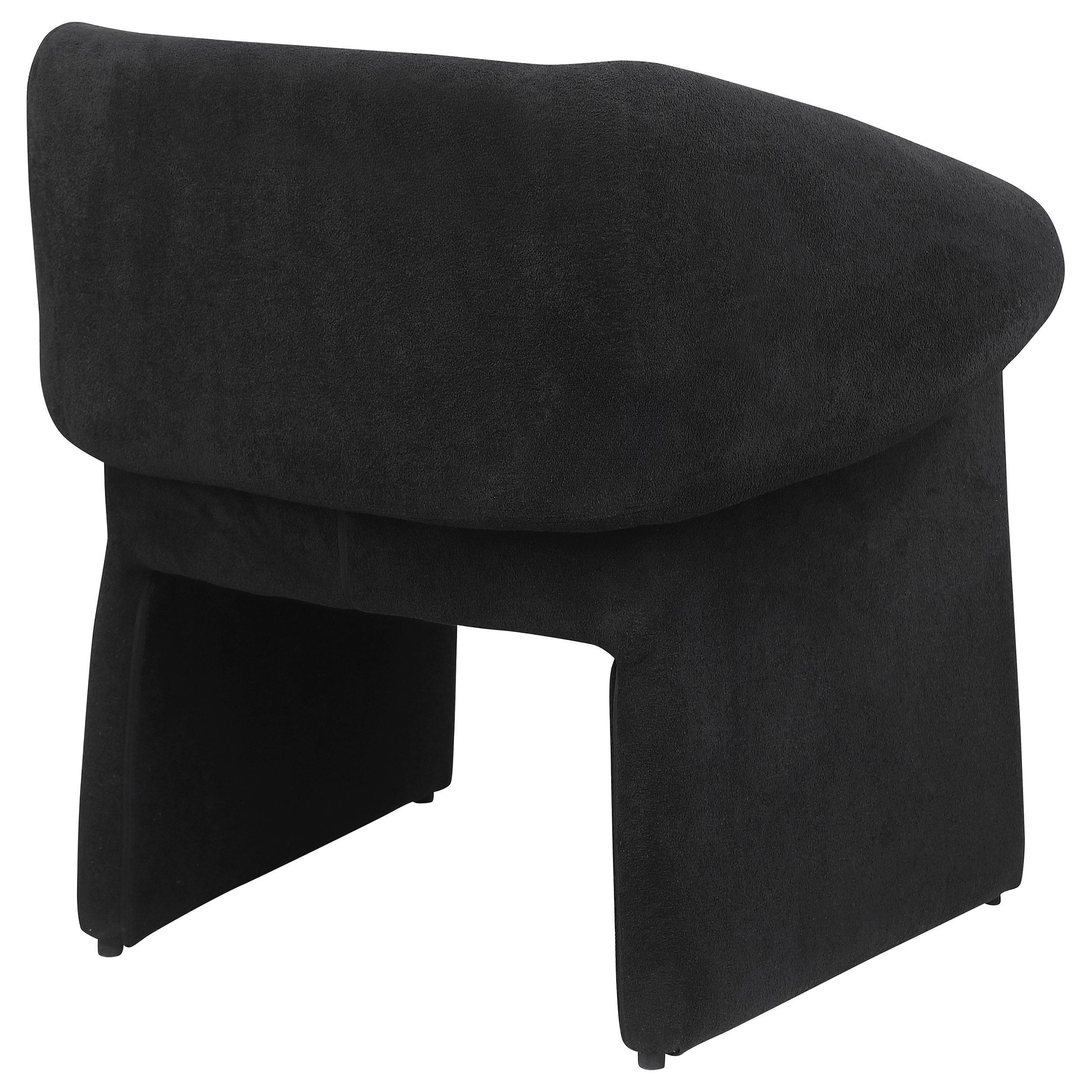  Coaster Furniture Ramsey 907524 Upholstered Sloped Arm Accent Chair - Black IMAGE 7