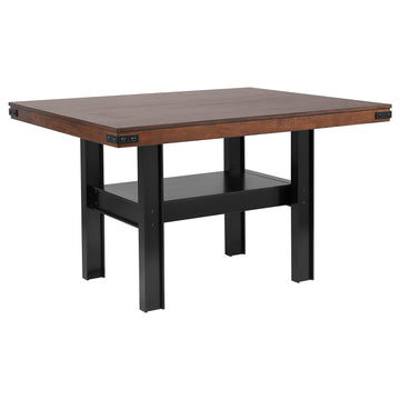  Coaster Furniture Patterson 108888 60-inch Counter Height Dining Table - Mango Oak IMAGE 1