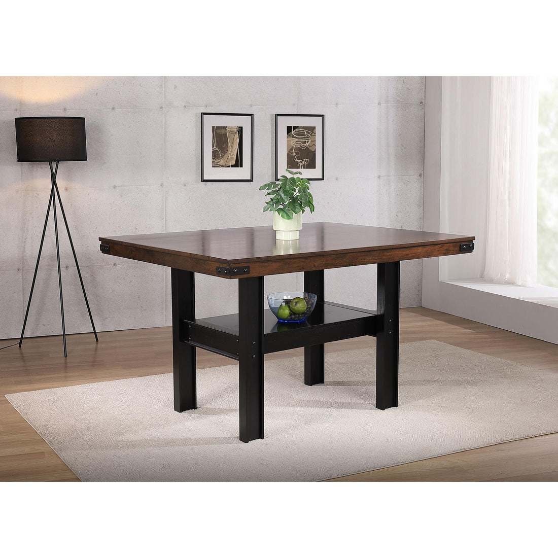  Coaster Furniture Patterson 108888 60-inch Counter Height Dining Table - Mango Oak IMAGE 1