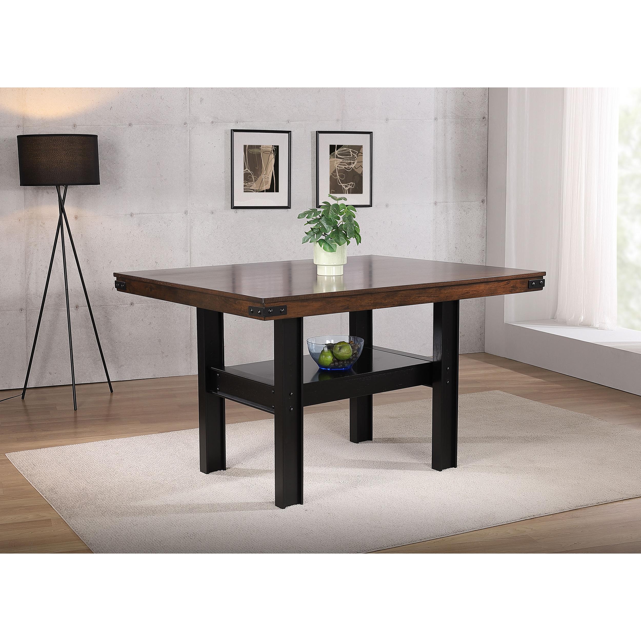  Coaster Furniture Patterson 108888 60-inch Counter Height Dining Table - Mango Oak IMAGE 2
