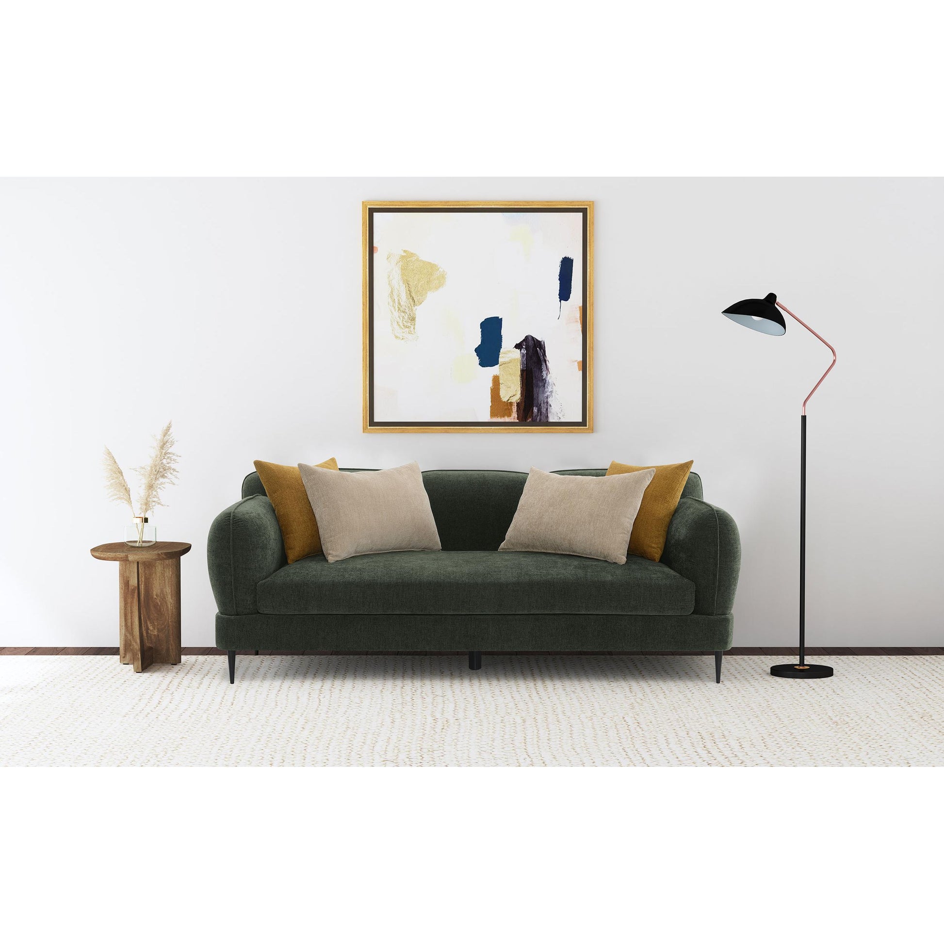  Coaster Furniture Jade 509131 Chenille Upholstered Modern Track Arm Sofa - Green IMAGE 8