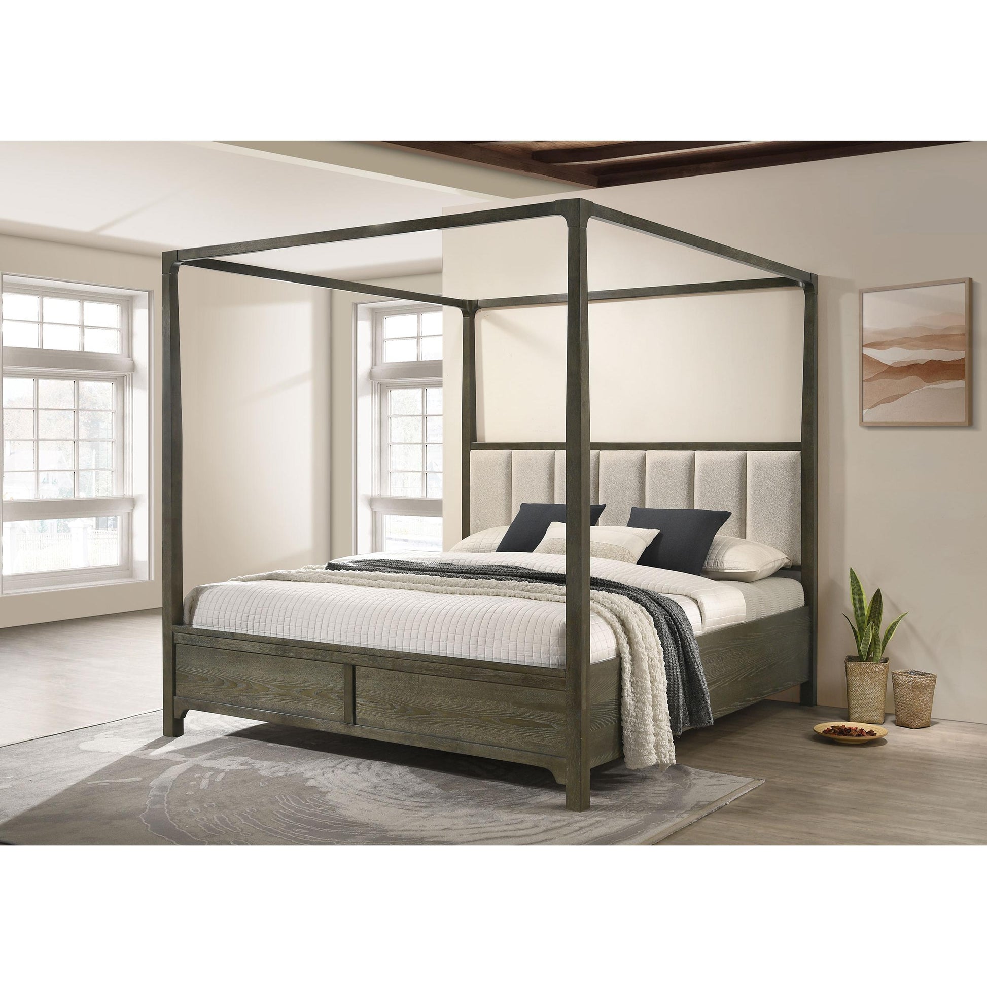  Size_King  -- Gran Park 224931KE Eastern King Canopy Bed - Dark Cocoa IMAGE 6