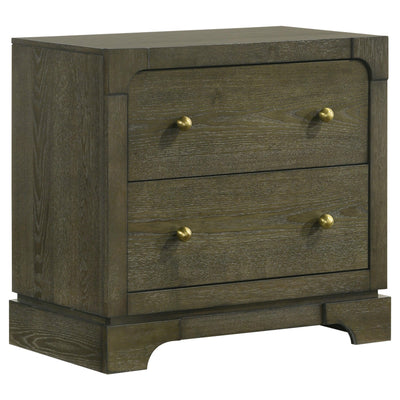  Coaster Furniture Gran Park 224932 2-Drawer Nightstand Bedside Table - Dark Cocoa IMAGE 1