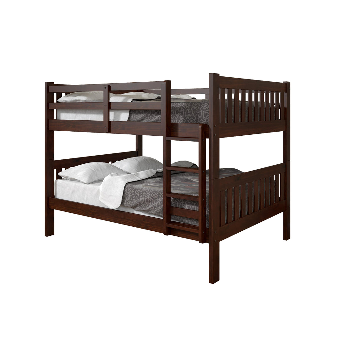  Donco Trading Company Austin Mission 1015-3FFCP Full over Full Bunkbed - Dark Cappuccino IMAGE 1