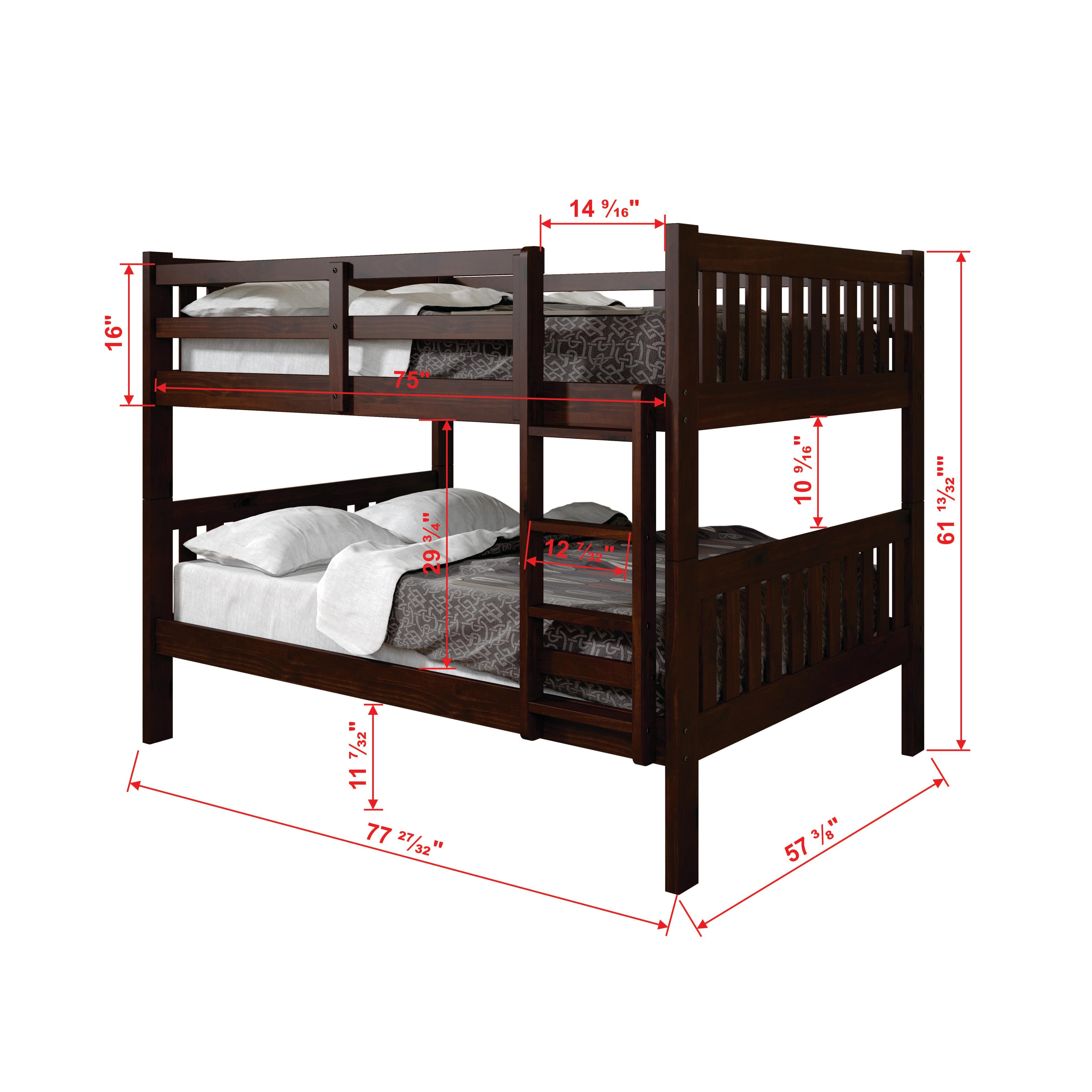  Donco Trading Company Austin Mission 1018-3TFCP_503-CP Twin over Full Bunkbed with Twin Trundle - Dark Cappuccino IMAGE 2