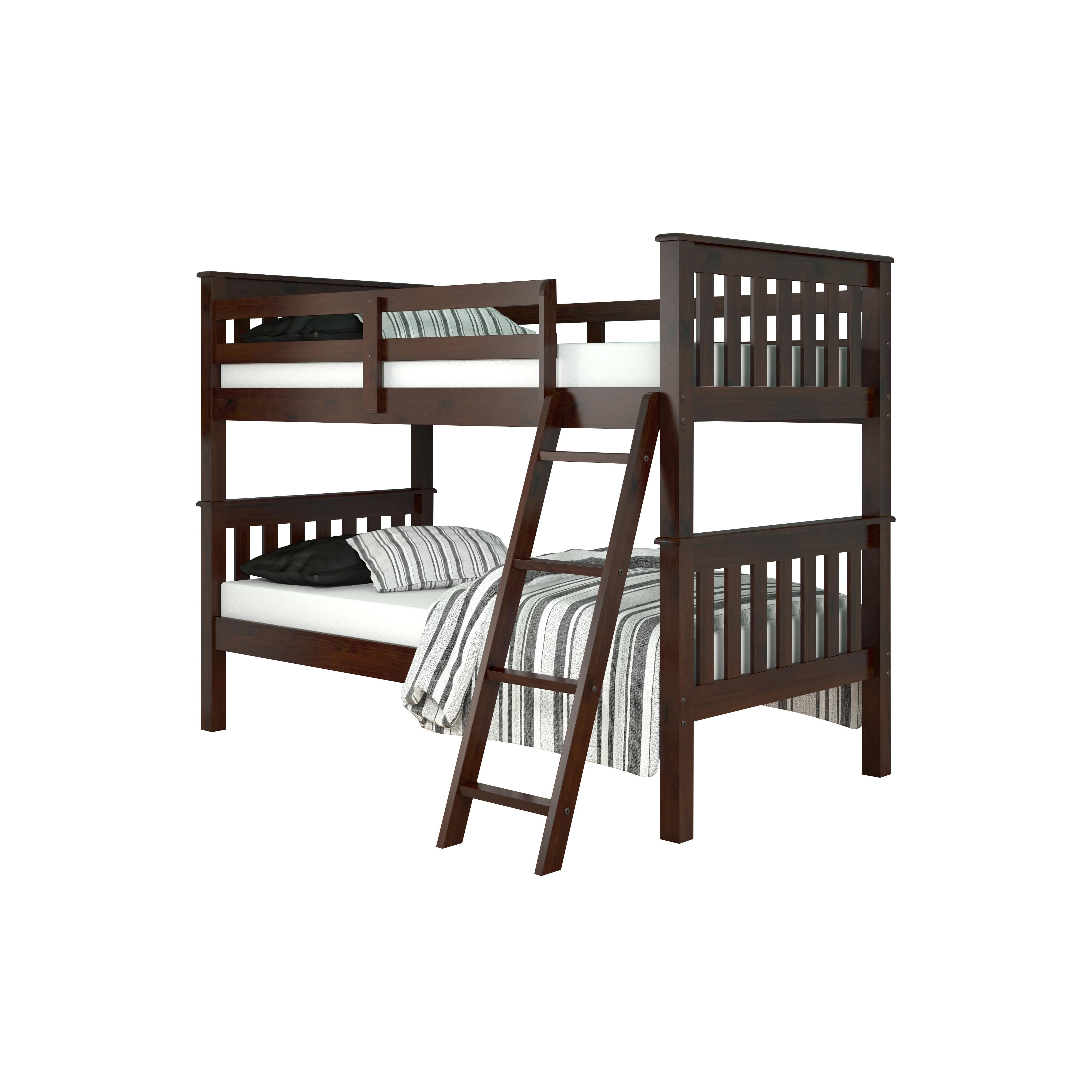  Donco Trading Company San Antonio Mission 120-1-TTCP_TT Twin over Twin Bunkbed with Slat Kit - Dark Cappuccino IMAGE 2
