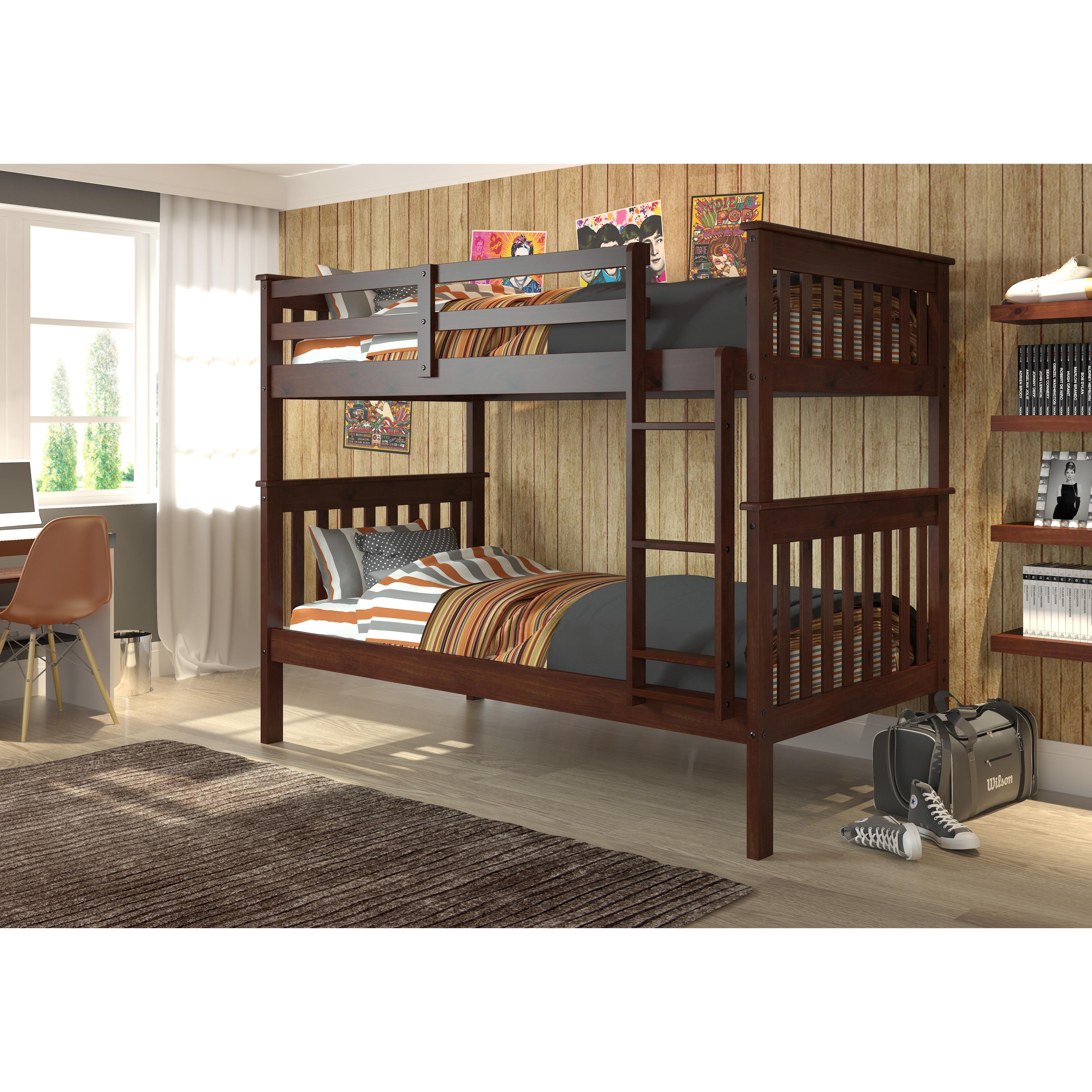  Donco Trading Company Savana Mission 120-3-TTCP Twin over Twin Bunkbed - Dark Cappuccino IMAGE 1