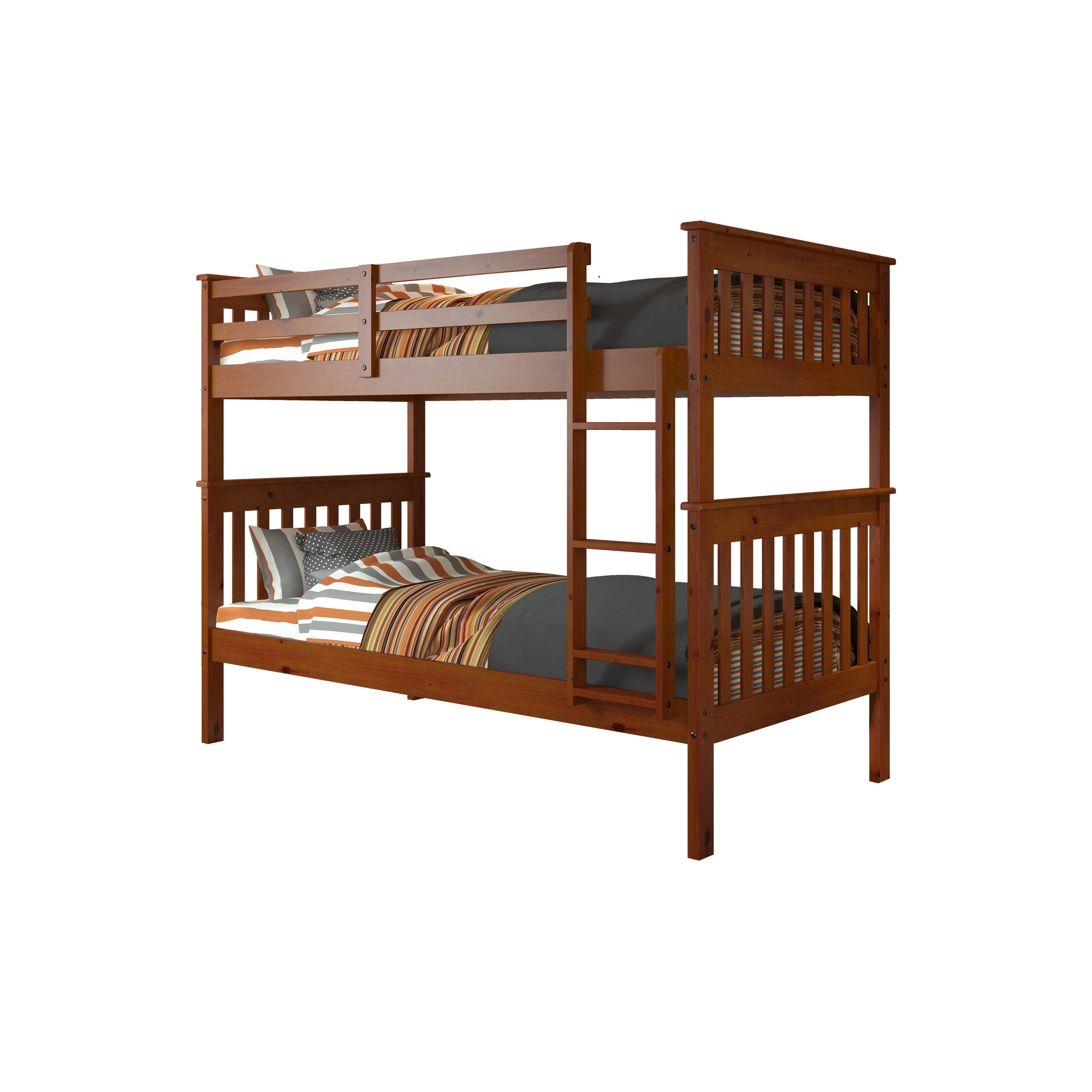 Donco Trading Company Savana Mission 120-3-TTE Twin over Twin Bunkbed - Light Espresso IMAGE 3