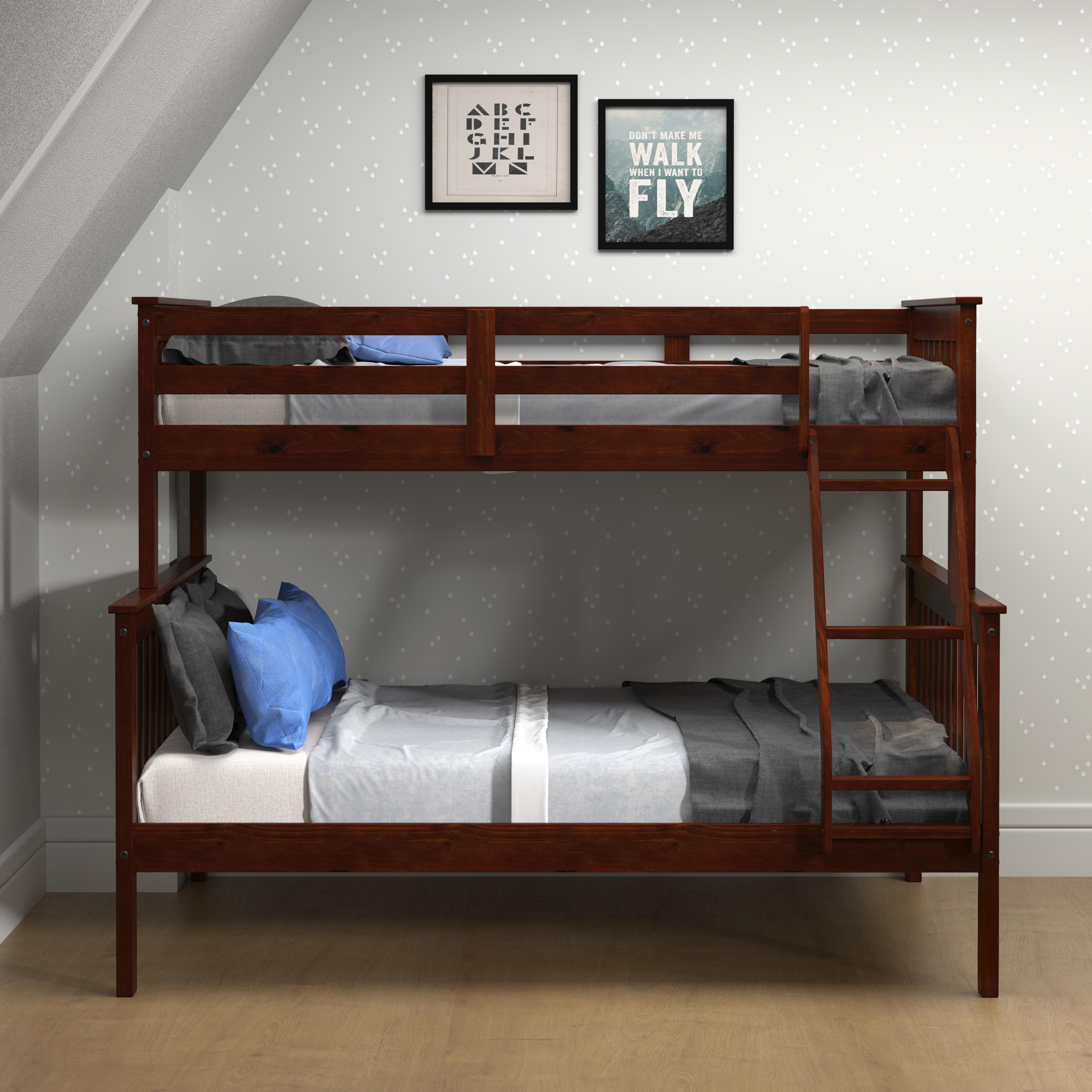  Donco Trading Company Hilde Mission 122-3-TFCP Twin over Full Bunkbed - Dark Cappuccino IMAGE 2