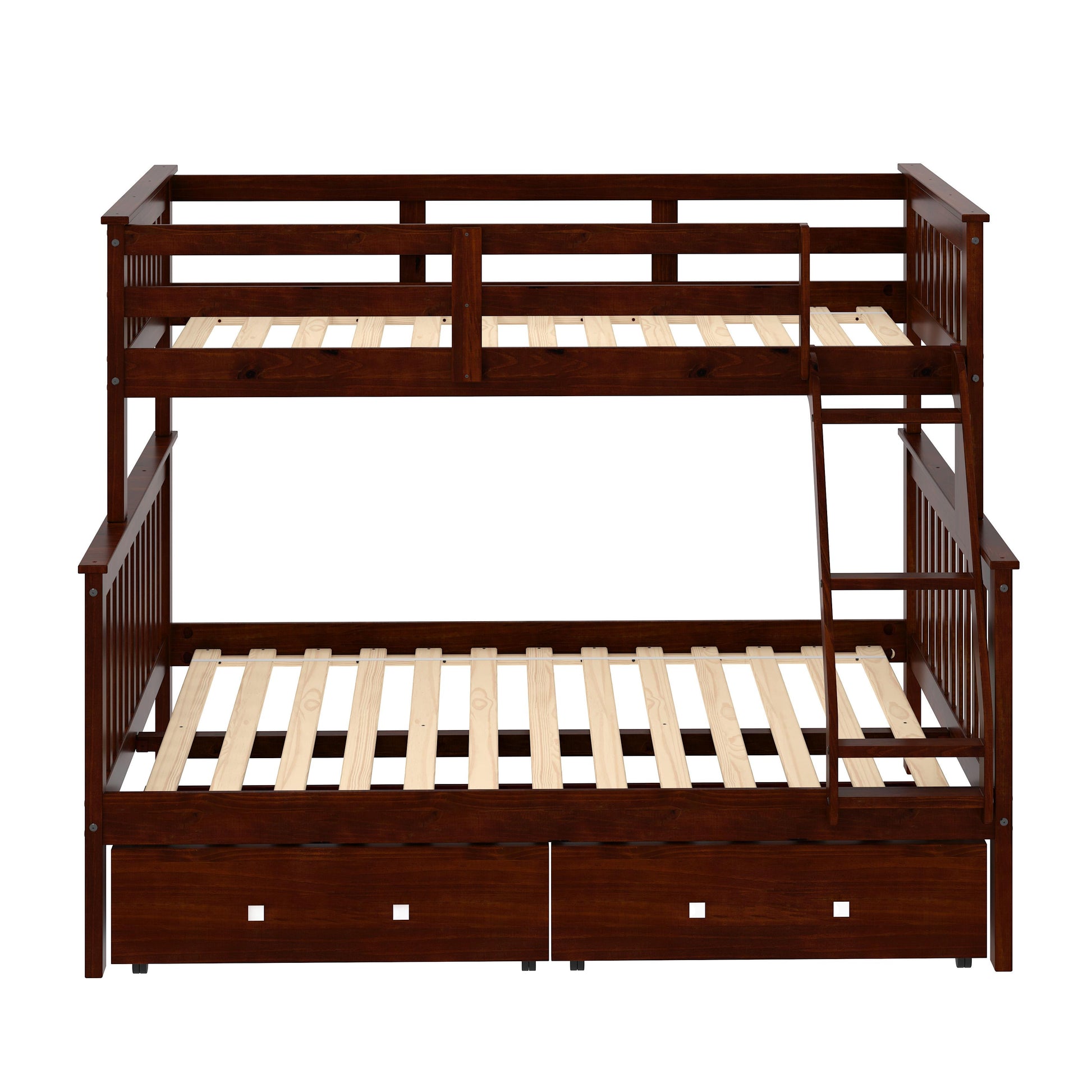 Donco Trading Company Hilde Mission 122-3-TFCP_505-CP Twin over Full Bunkbed with Drawers - Merlot IMAGE 6