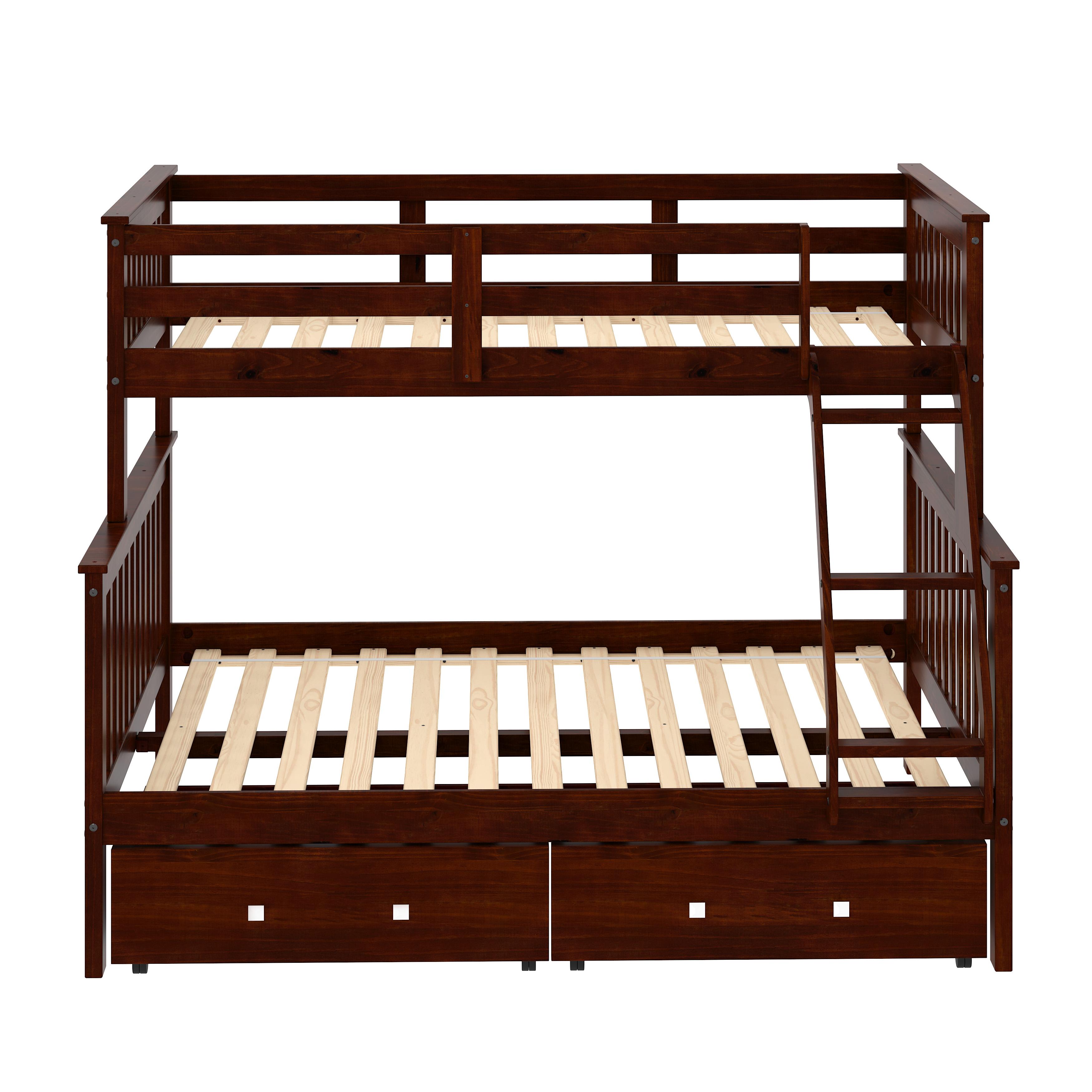  Donco Trading Company Hilde Mission 122-3-TFCP_505-CP Twin over Full Bunkbed with Drawers - Merlot IMAGE 6