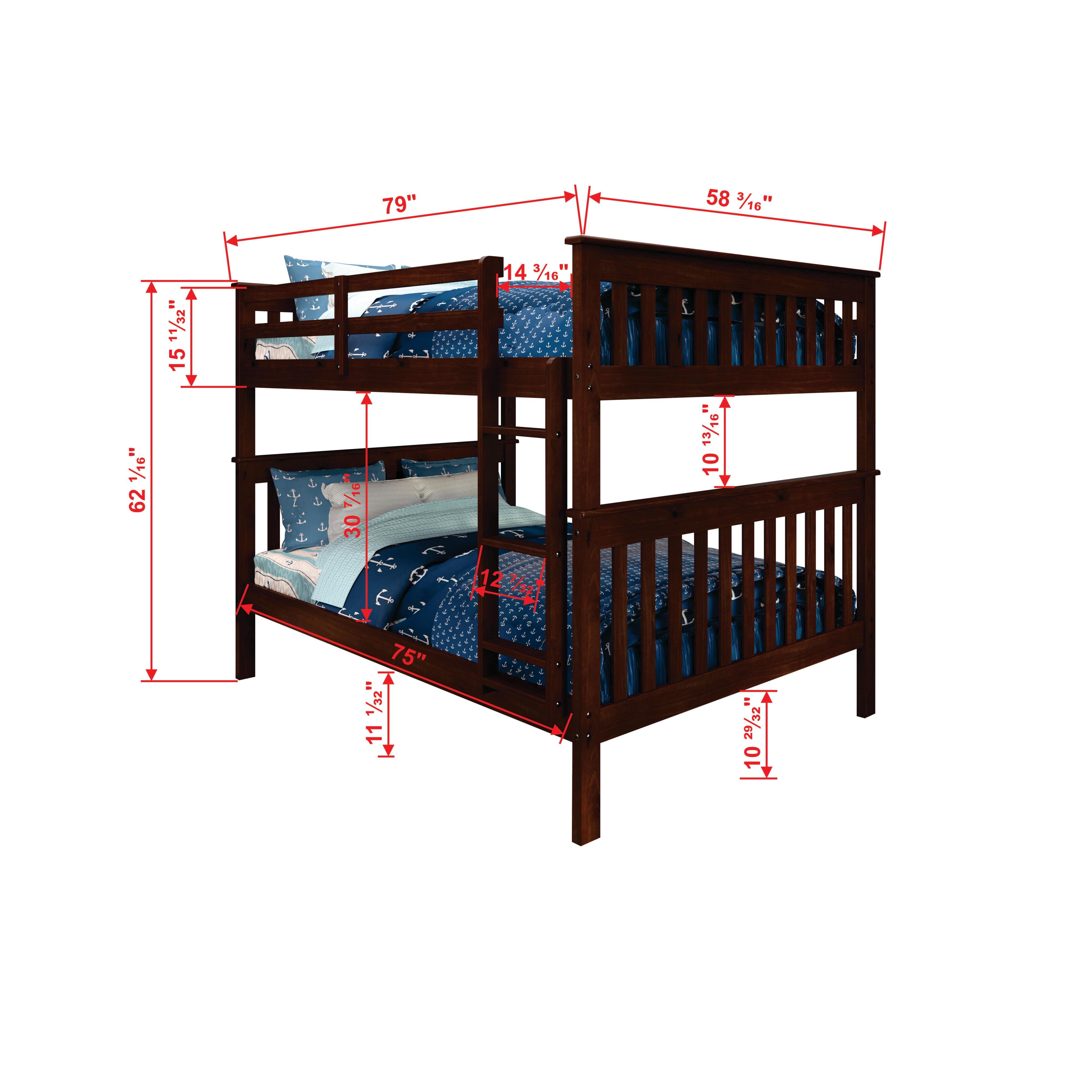 Donco Trading Company Erath Mission 123-3-FFCP_503-CP Full over Full Bunkbed with Twin Trundle - Dark Cappuccino IMAGE 3