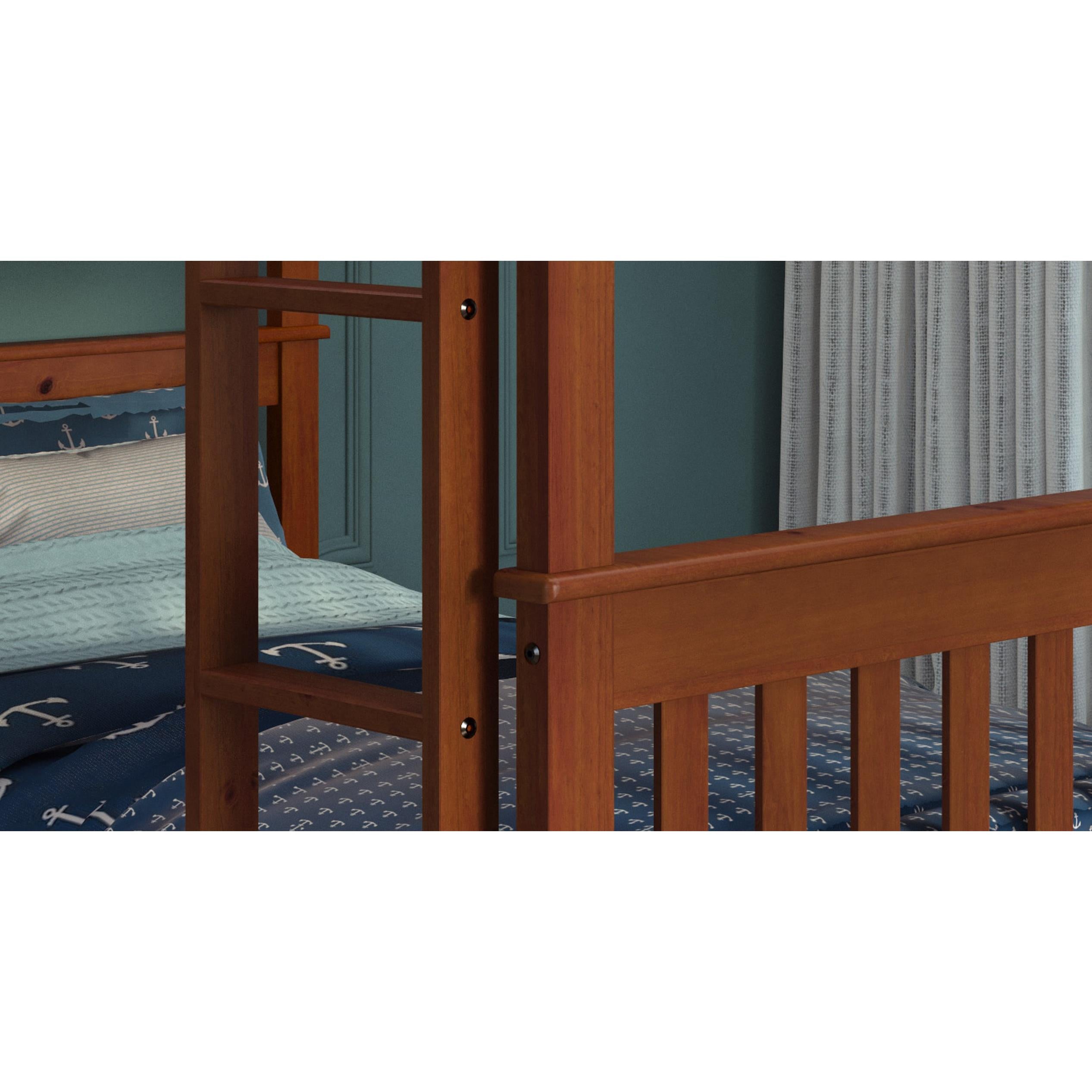  Donco Trading Company Erath Mission 123-3-FFE Full over Full Bunkbed - Light Espresso IMAGE 2