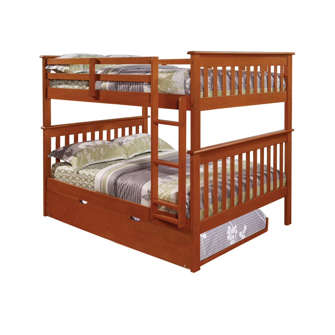  Donco Trading Company Erath Mission 123-3-FFE_503-E Full over Full Bunkbed with Twin Trundle - Light Espresso IMAGE 2